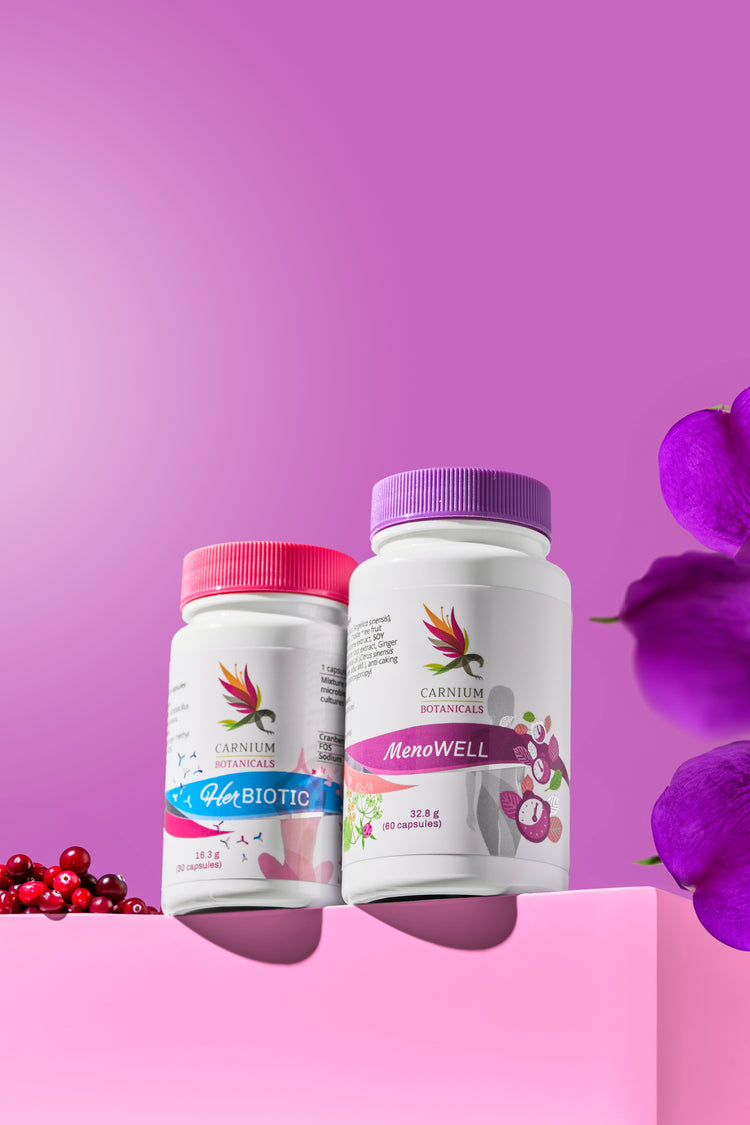 Пакет "В помощ на жените в менопауза" (Menowell + Her Biotic)