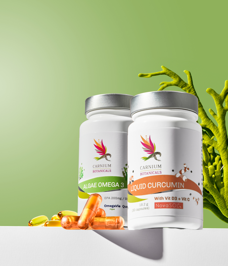 Пакет "Антиоксидантен щит" (Algae Omega 3 + Течен Куркумин)